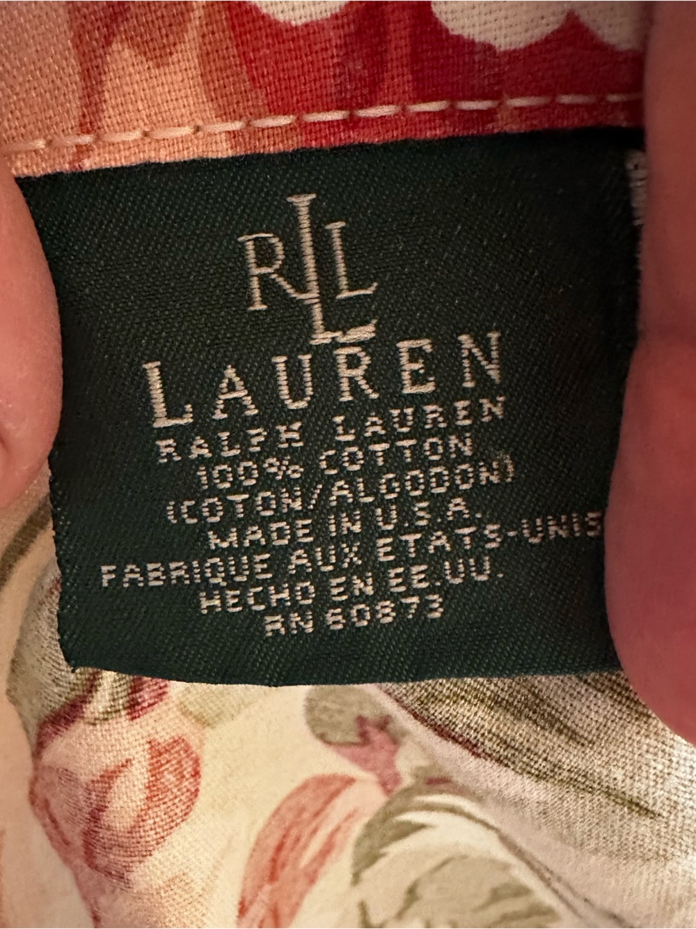 Vintage Ralph Lauren 'floral river sand' full/double flat sheet COTTAGECORE - Picture 7 of 11